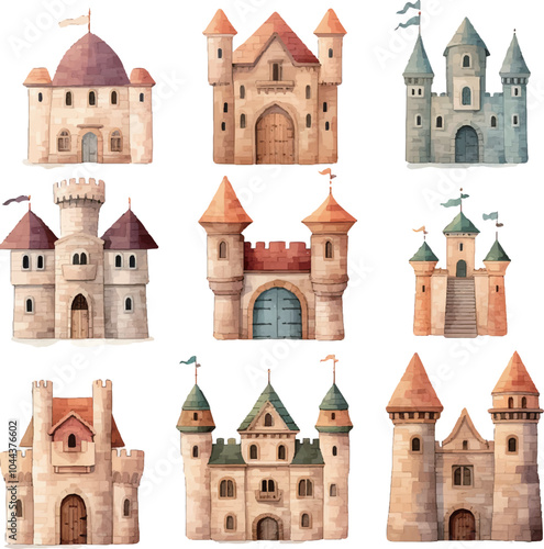 castle vector set
