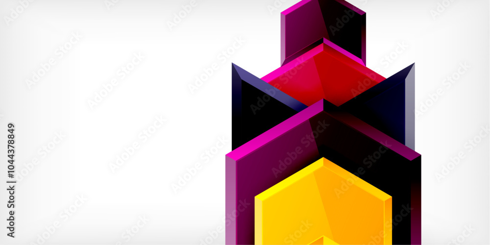 Vector 3d arrow techno design template Vector 3d arrow techno design template