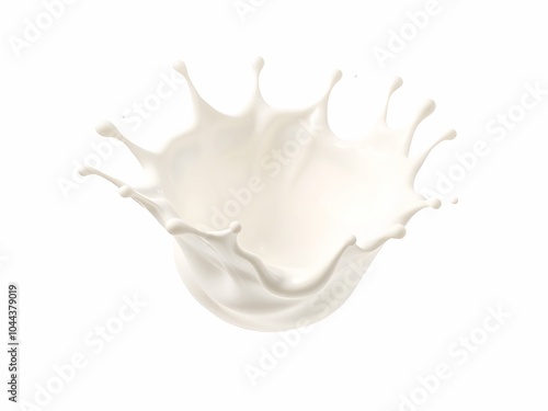 splash of milk isolated on white background 