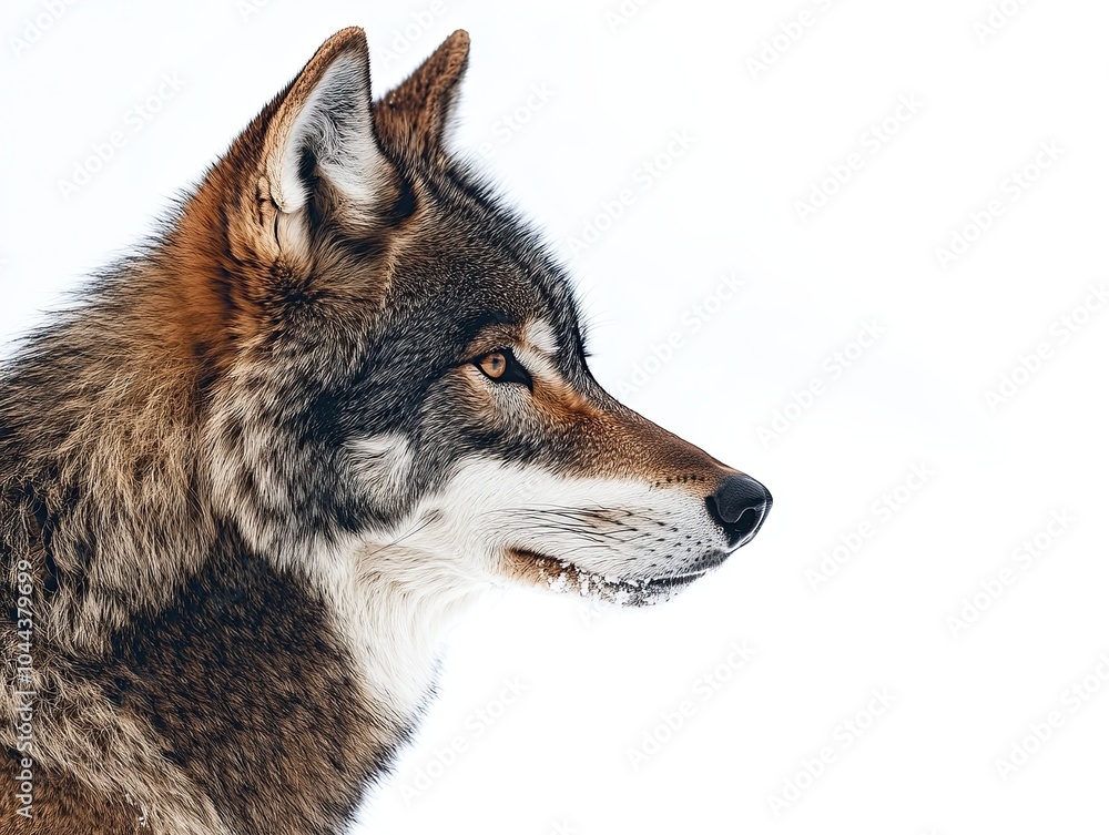 Fototapeta premium wolf isolated on white background
