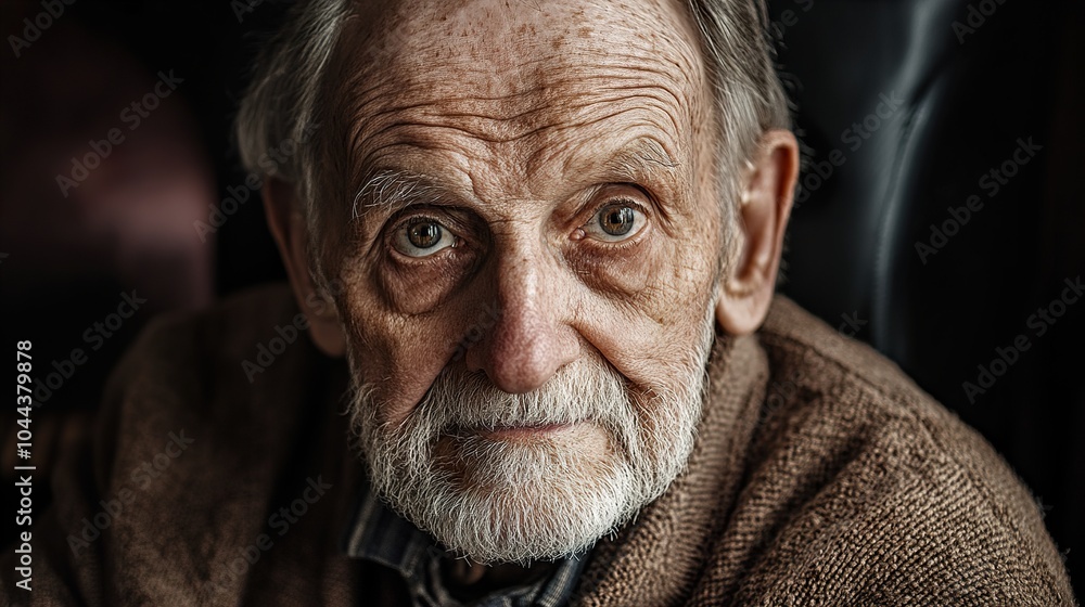 Close-up Portrait of a Thoughtful Senior Man Close-up Portrait of a Thoughtful Senior Man