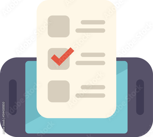 Smartphone is displaying an online survey with one option checked, providing valuable customer feedback