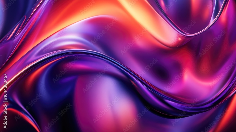 Abstract Fluid Swirls in Vivid Purple, Red, and Yellow Hues Abstract Fluid Swirls in Vivid Purple, Red, and Yellow Hues