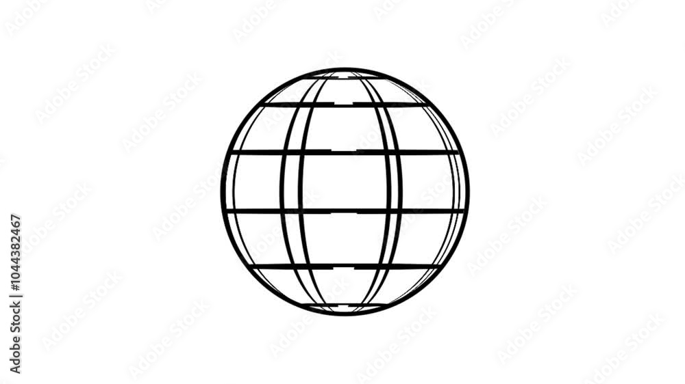 A 2D wire frame geodesic sphere that animates in a circle. This element is perfect for animated graphics. A 2D wire frame geodesic sphere that animates in a circle. This element is perfect for animated graphics.