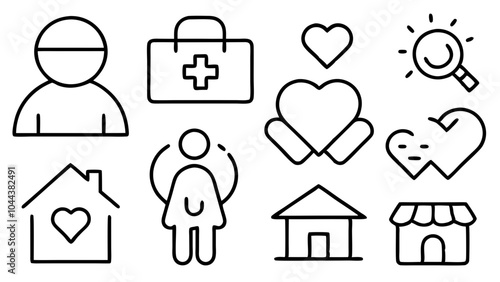 40 Charity Web Icons Set: SVG Vector Graphics for Websites