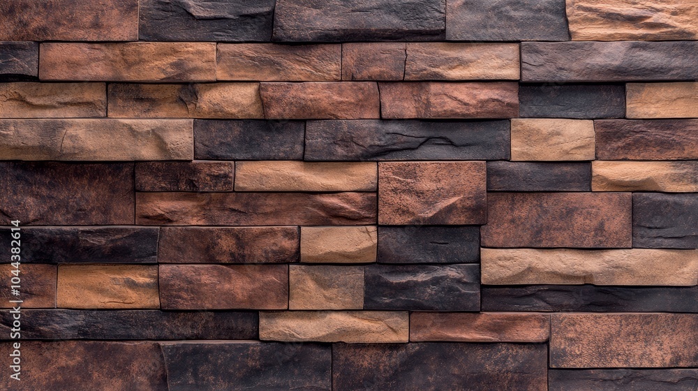 Intricate stone wall texture, a closeup view of natural brown and black stone patterns in modern architecture Intricate stone wall texture, a closeup view of natural brown and black stone patterns in modern architecture