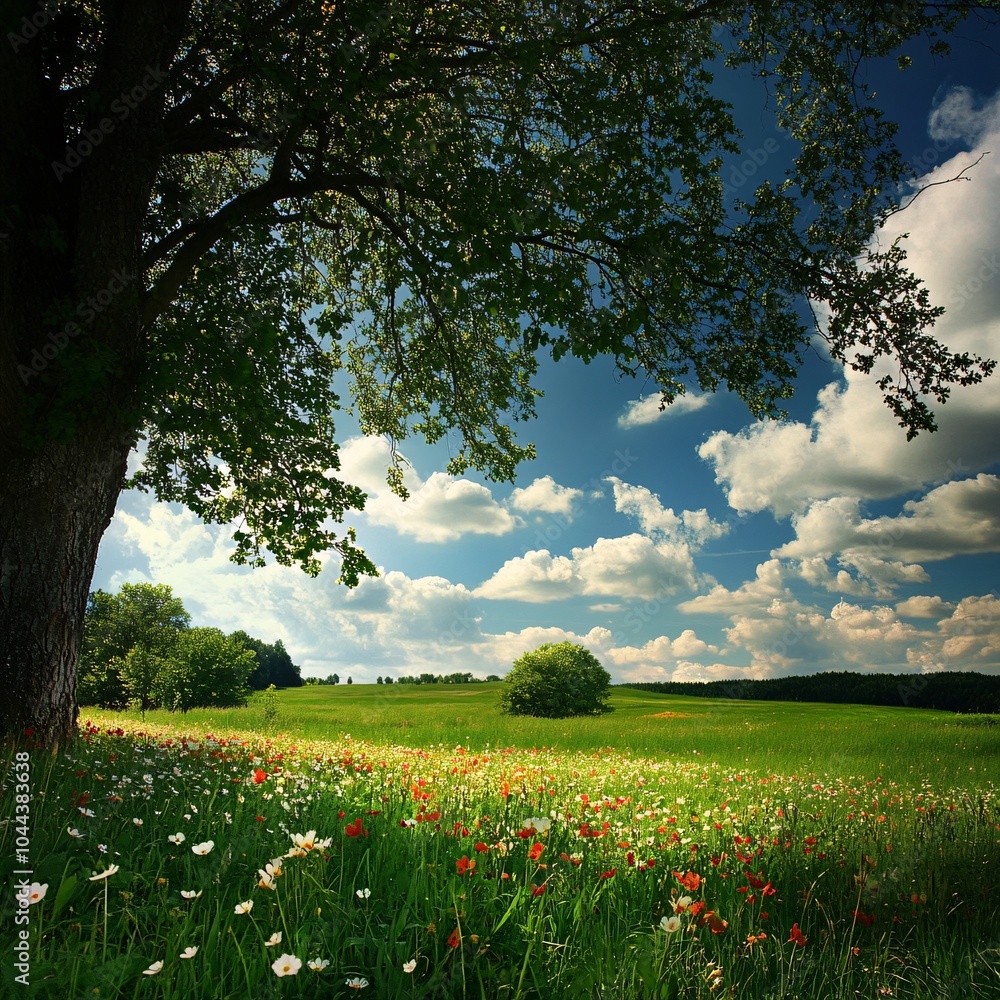 Fototapeta premium meadow with flowers