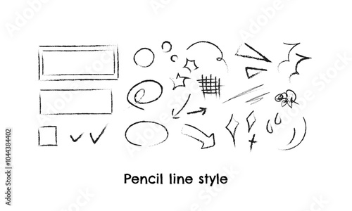 鉛筆シェイプ【Pencil line style/Shapes】