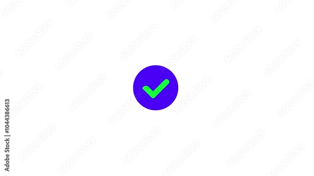 Cheek mark icon animation .icon concept 4k video. Cheek mark icon animation .icon concept 4k video.