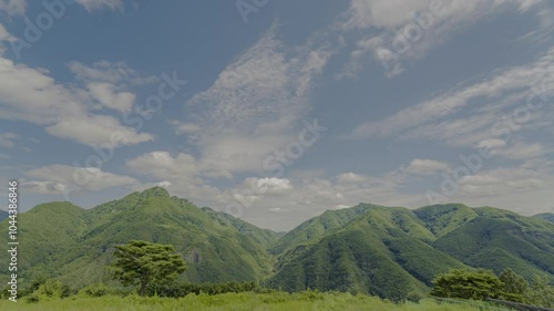 Cheongnyangsan Mountain view daylight clear sky clouds HDR Timelapse Bonghwa-gun South Korea photo