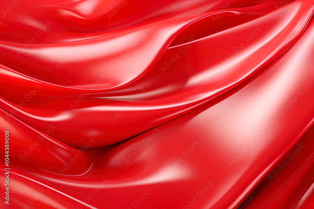 Obraz premium A satin bright red glossy surface. (Generative AI)