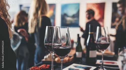Networking at an Art Festival with Fine Wines