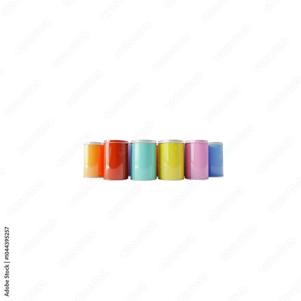 Spectacular paint cans on white background Spectacular paint cans on white background