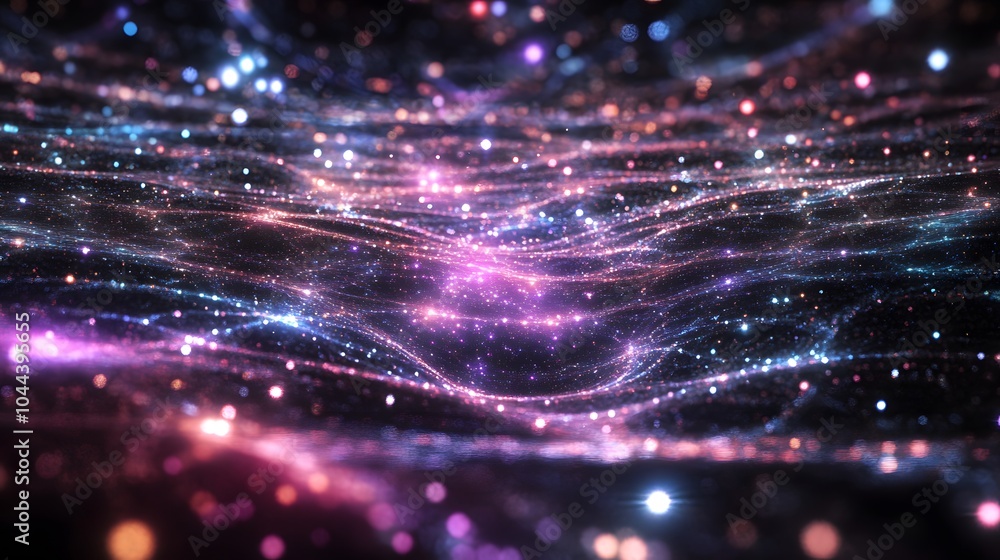 Obraz premium Light reflecting off the surface of the being's body creating shimmering patterns that evoke the cosmos