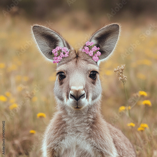 baby kangaroo in the wild photo