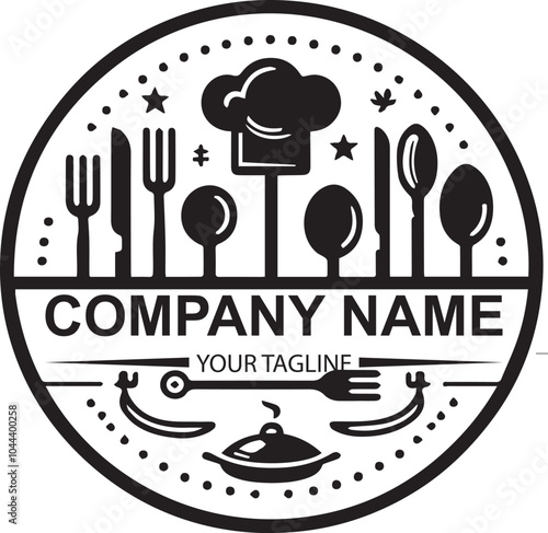 vector restaurant logo design 