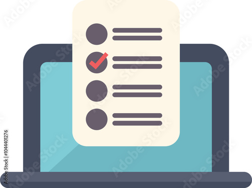Wallpaper Mural Online survey form on a laptop screen with checkbox, online exam, checklist, online testing concept Torontodigital.ca