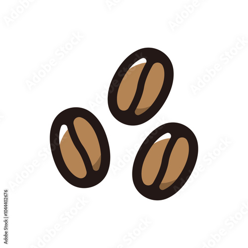 Coffee beans outline icon for graphic design, apps and websites