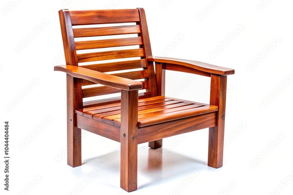 Red wood chair isolated on white background Macro Red wood chair isolated on white background Macro