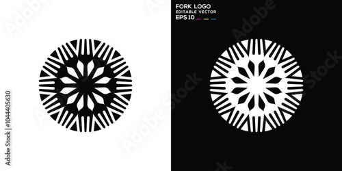 Design template of fork logo, illustration icon symbol EPS 10