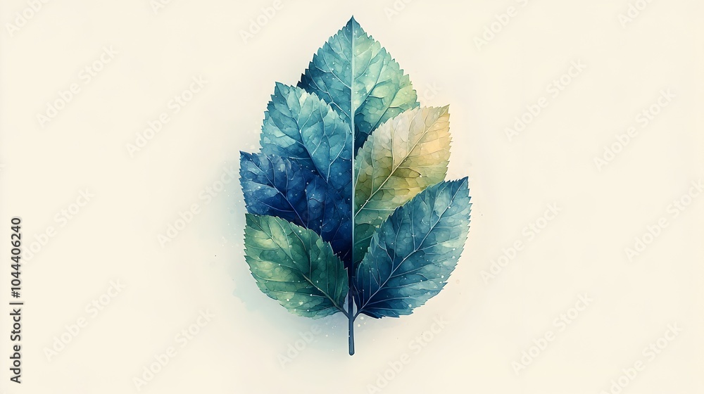 Obraz premium Leaf Morphing Into Brain Abstract Representing the Connection Between Nature and Creativity Symbolic of Mental Growth and Transformation