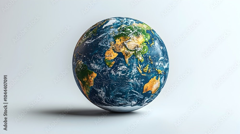 Expanding Earth with Sustainable Green Continents in Flat Design Global environmental protection renewable resources and ecological harmony concept Expanding Earth with Sustainable Green Continents in Flat Design Global environmental protection renewable resources and ecological harmony concept