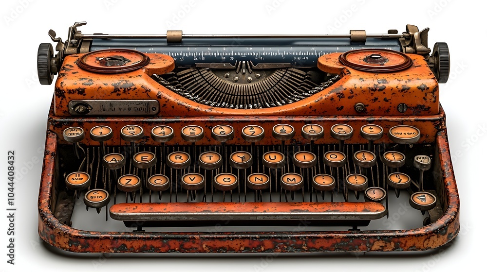 depicting the evolution from a traditional typewriter to a modern ...