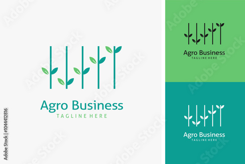 Candlestick and leaf for Agri business logo design