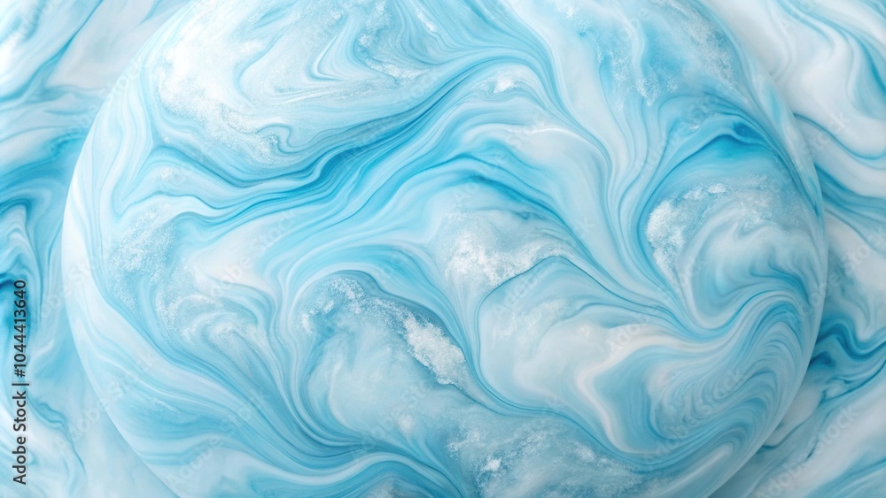 Obraz premium Serene ice blue marble texture with delicate swirls of white and pale blue capturing the coolness of a glacier