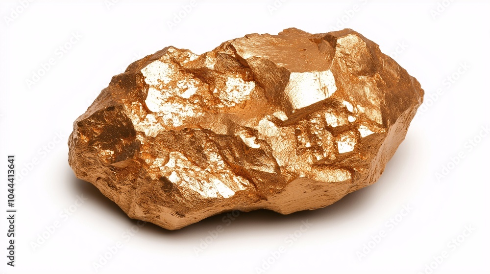 Irregular Copper Colored Mineral Rock Sample Irregular Copper Colored Mineral Rock Sample