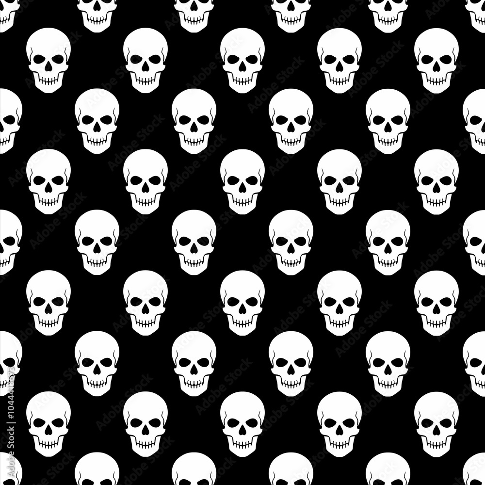 Skulls seamless and timeless pattern black whitess and timeless ... Skulls seamless and timeless pattern black whitess and timeless ...