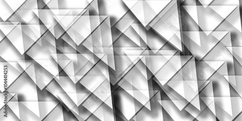 Modern geometrical dynamic and seamless abstract white background. White and grey geometric overlapping rectangle pattern Geometric background soft shadows as patten. 