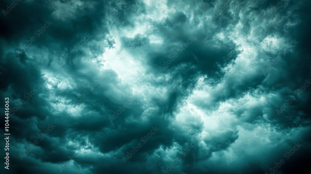 Fototapeta premium Dramatic High Contrast Evening Sky Background