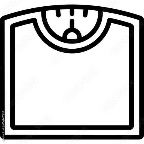 weight scale icon illustration design with outline