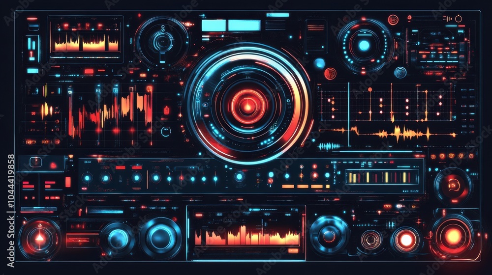 Obraz premium Minimalist Digital Interface with Sleek Design Elements