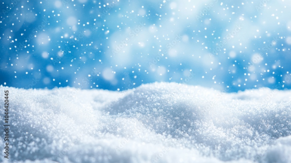 Gentle Winter Scene with Soft Snow and Studio Lighting Gentle Winter Scene with Soft Snow and Studio Lighting