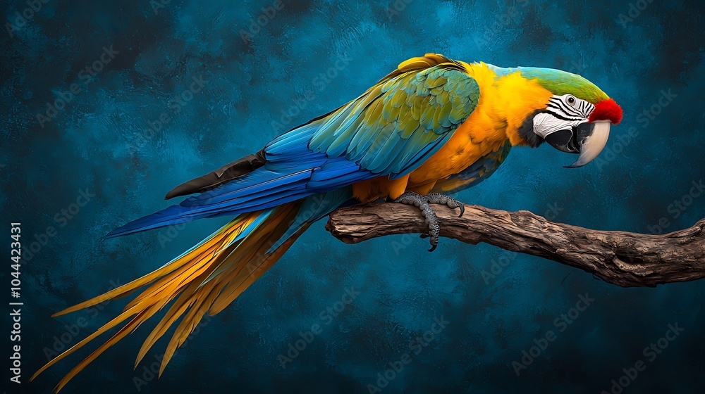 Fototapeta premium Vibrant parrot perched
