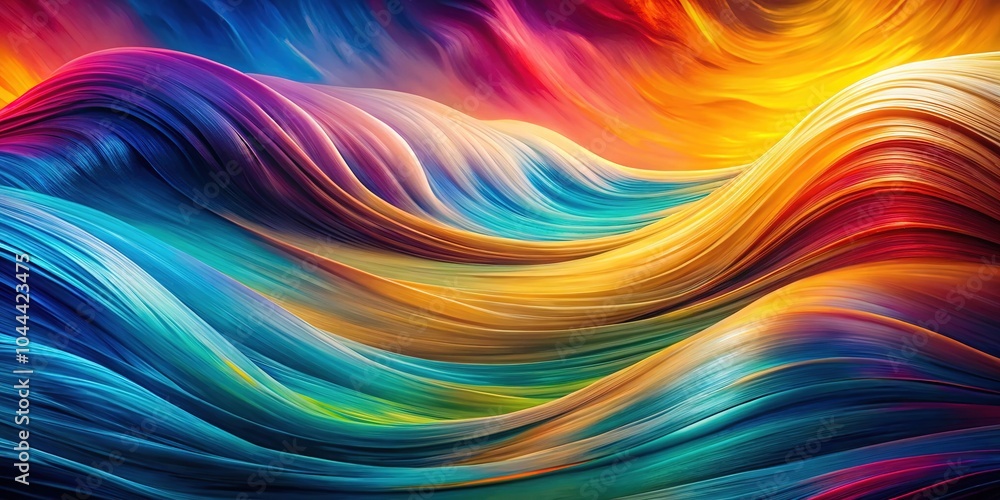 Obraz premium Dynamic Abstract Background Featuring Fluid Waves in Vibrant Colors for Creative Design Projects