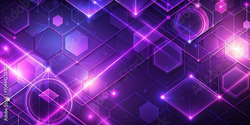 Dynamic purple abstract backdrop with geometric elements, perfect for technology, business, and social networking. This vector design poster embodies contemporary visual appeal.