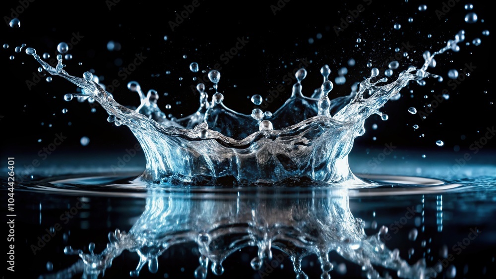 refreshing water splash on dark background refreshing water splash on dark background