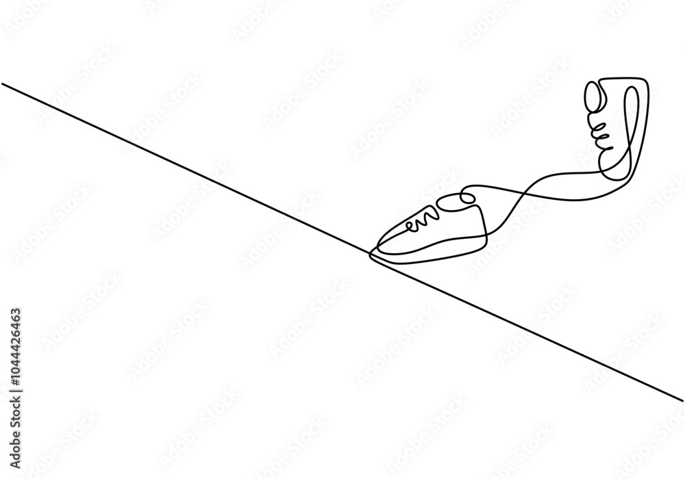 Fototapeta premium 20240819D-one line drawing sport-8