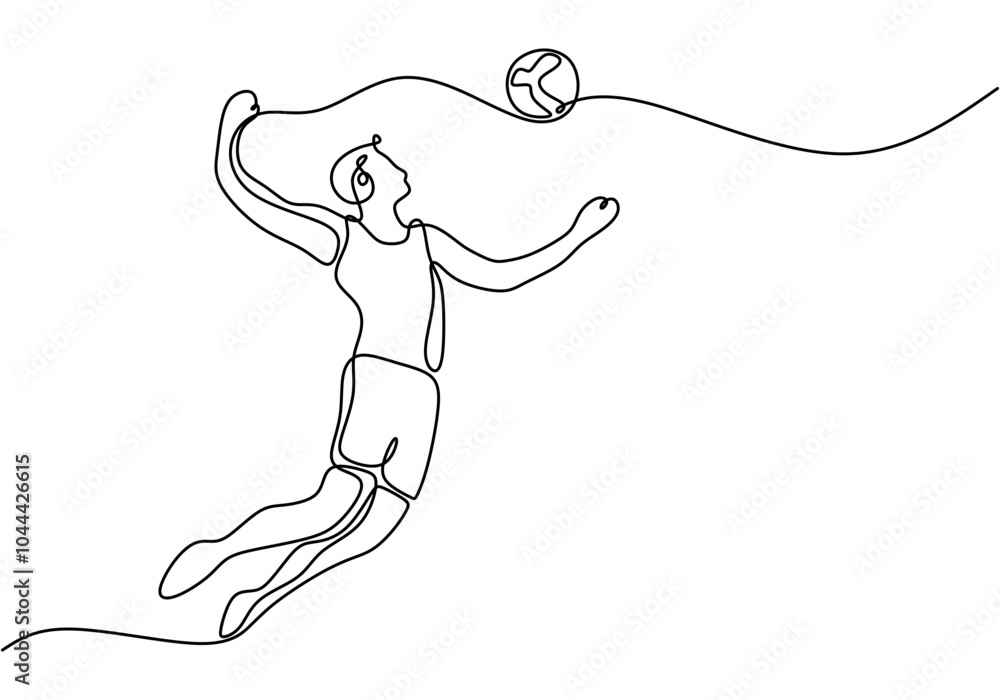 Fototapeta premium 20240820D-one line drawing sport-10