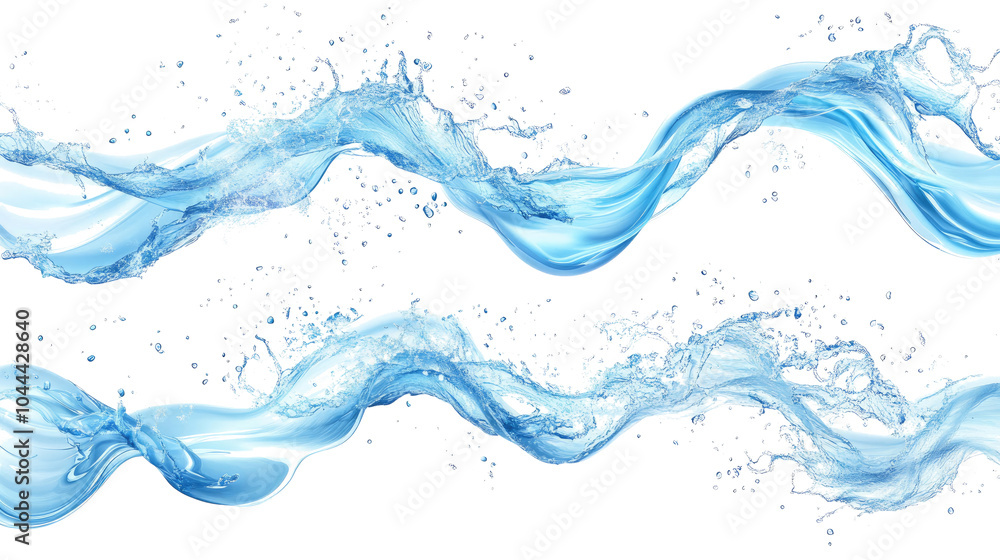 Curling Blue Ocean Waves Created in a Serene Aquatic Setting Generative AI Curling Blue Ocean Waves Created in a Serene Aquatic Setting Generative AI