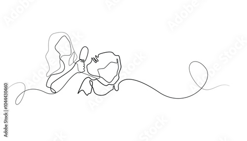 continuous line of mother combing child's hair.single line of mother caring for daughter.combing hair drawn in one line.isolated white background