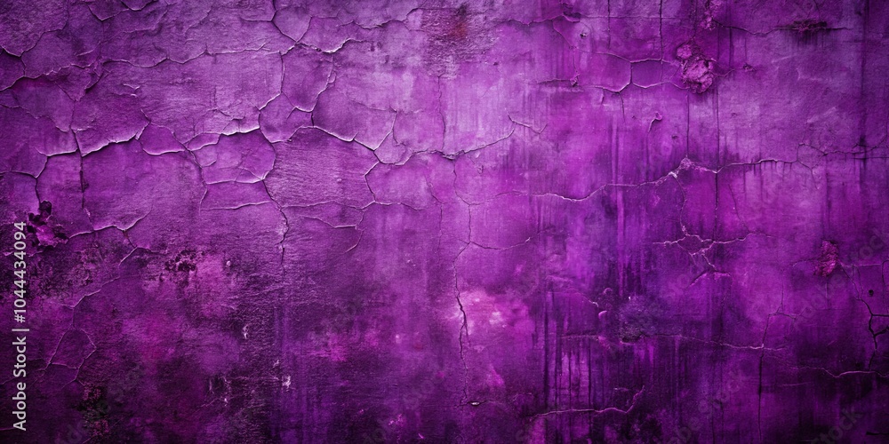 A Deeply Faded Purple Wall with a Distressed Texture and Cracked Surface