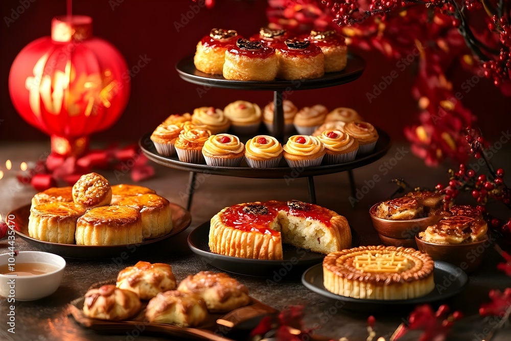 A Beautiful Spread of Chinese New Year Pastries (Su Shi) A Beautiful Spread of Chinese New Year Pastries (Su Shi)