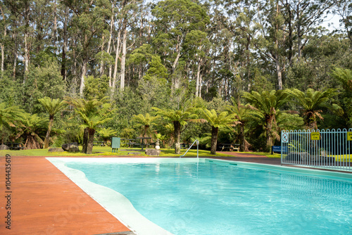 outdoor swimming pool in forest in a national park in australia