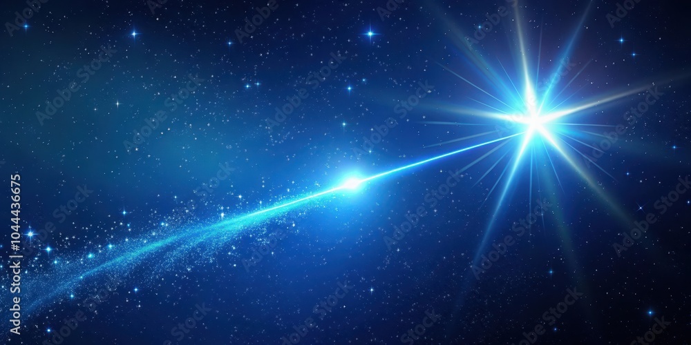 Blue shooting star in a dark sky , shooting star, blue, bright, celestial, night sky, space, cosmic, magical, ethereal Blue shooting star in a dark sky , shooting star, blue, bright, celestial, night sky, space, cosmic, magical, ethereal