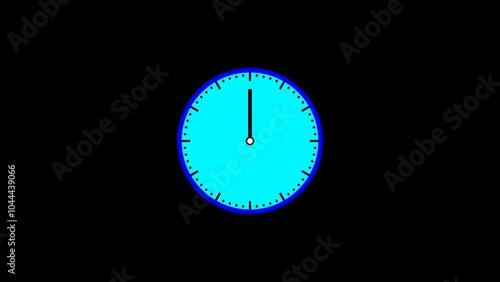 Clock icon, minimal style. arrow show6 hr. from number 12 to 6. stopwatch icon collection, trendy style.