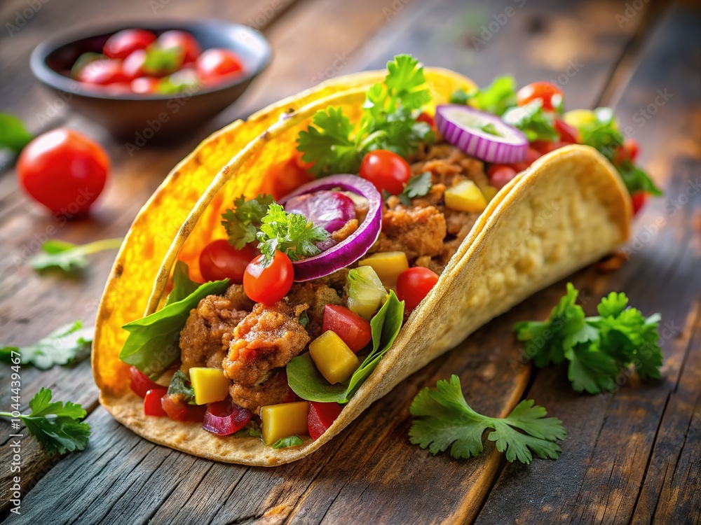 Savor the delicious taco in your handsâ€”an exquisite Mexican treat ideal for food lovers and taco enthusiasts seeking a mouthwatering taste experience.